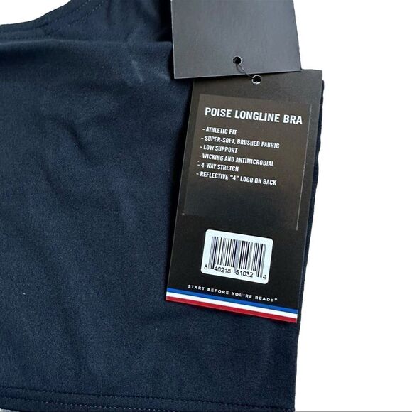 NWT FourLaps Women’s Poise Long Line Sports Bra - Black XXL - Picture 10 of 12